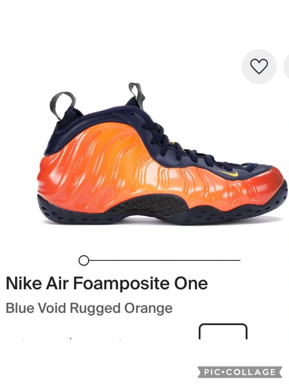 Nike Air Foamposite One Blue Void Rugged Orange Men’s Basketball Sneaker 13